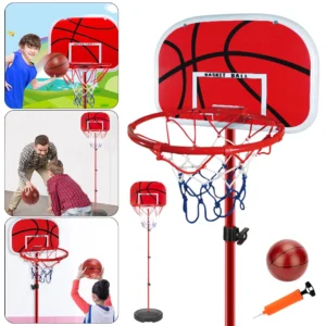 Mini Basketball Hoop Kit Indoor No Punch Wall Mounted Basketball Backboard Home Sports Basket Ball Hoops for Kids Funny Game Toy