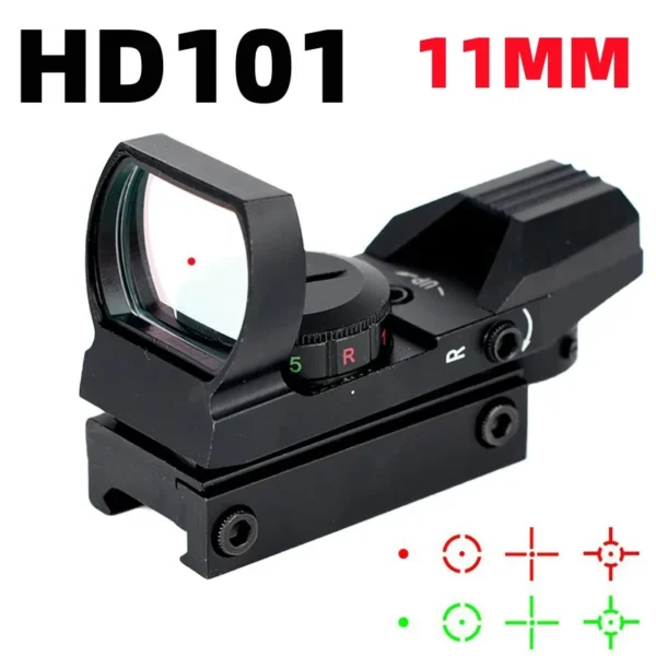 HD101AJ 1X40 HD103 Hunting Red Dot Sight Collection Tactical Optics Reflex Sights Collimator 4 Reticle Red/Green Dot Riflescope