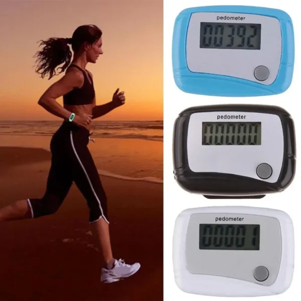 Healthy Sports Pedometers LCD Pedometer Step Calorie Counter Walking Distance Sport Pedometer Pocket Digital Clip Random Color
