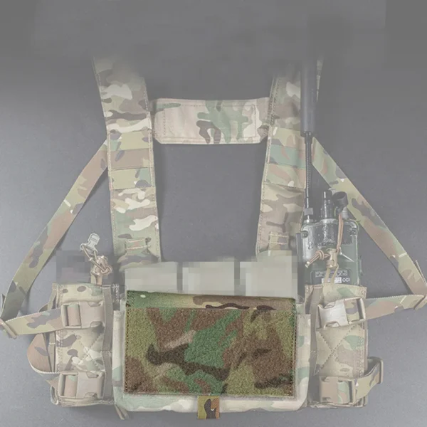 Tactical MK3 MK4 Chest Rig Full Flap Hook Loop Front Panel Cover Hunting Vest Accessories