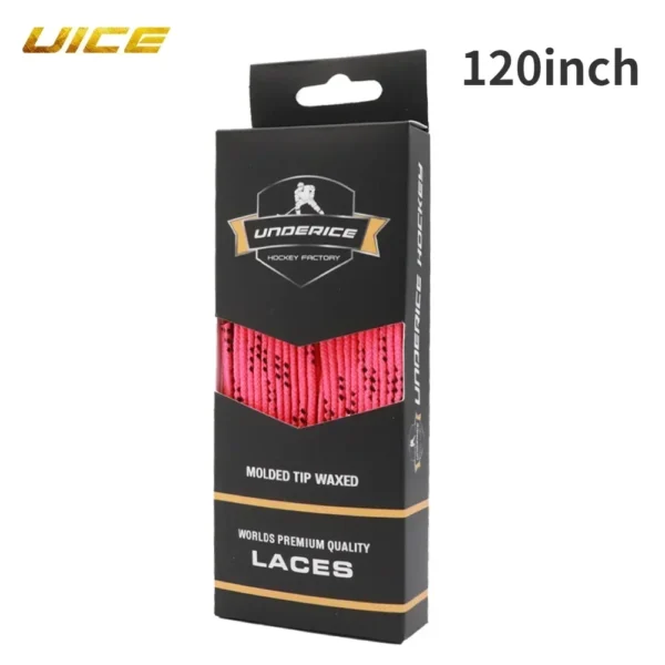 Scd845f0c616f4b87958194fefaab2dd0D.webp Ice Hockey Skate Laces 84-120inch Box-Packed Hockey Skate Shoe Lacer Dual Layer Braid Reinforced Waxed Tip Hockey Accessories