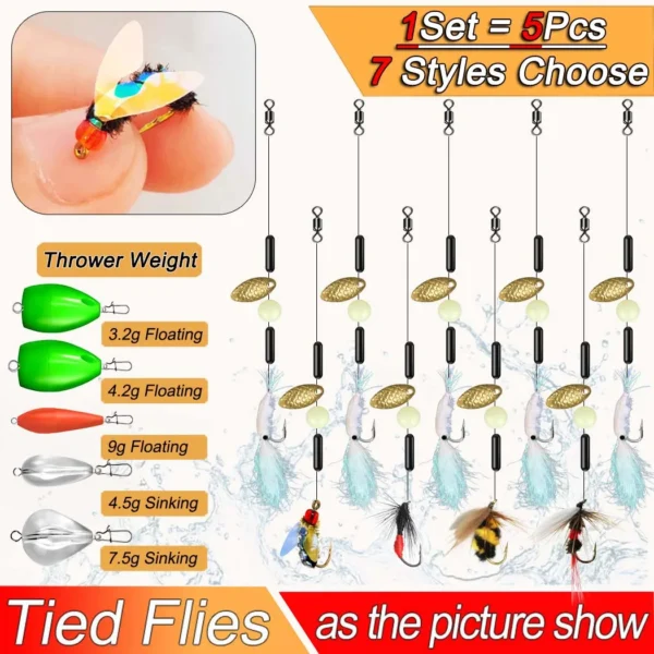 5Pcs/1Set Flies Spinners Spoon Bait Metal Fishing Jigs Lure Spinnerbait Bait Artificial Lure Crankbaits Fishing
