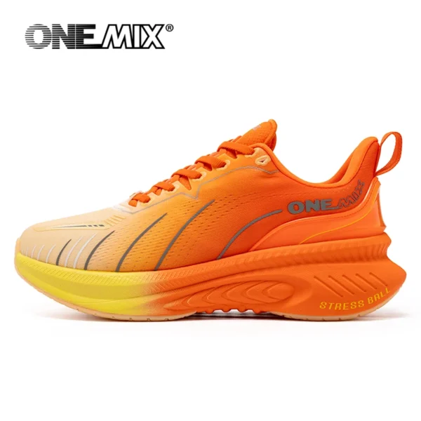 Sce1ffed7e1bb4769968fa54daf238a99E.webp ONEMIX White Road Running Shoes for Men Air Cushion Outdoor Sport Shoes Male Trainers Summer Jogging Shoes Women Footwear