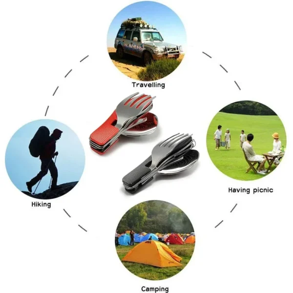 Sceeef03ca302423e8d4e581c0b182bc9C.webp Foldable Camping Utensil Set - Multi-Functional Knife, Fork, Spoon Combo For Outdoor Activities And Sports Camping Picnic Travel