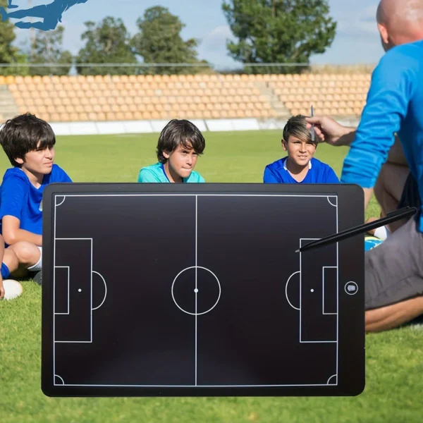 16 Inch LCD Electronic Football Coach Board with Pen Soccer Coaching Board for Football Coach Marker Training Writing Tablet