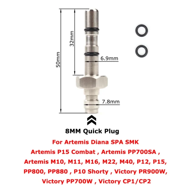 Air Filling Probe for FX Hatsan,BSA,Webley,SMK Artemis,Cricket,WEIHRAUCH,Walther Rotex R8 and RM8,Brocock, PR900