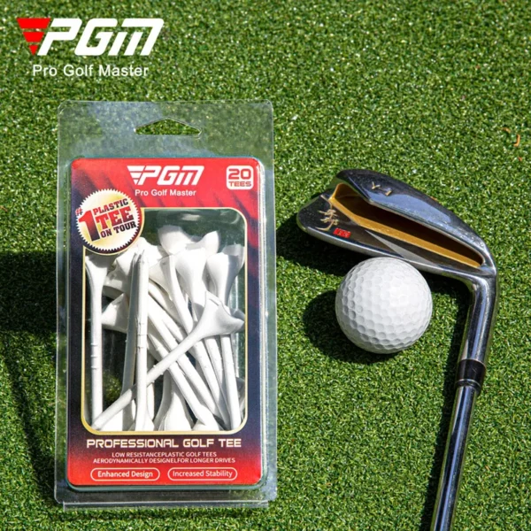PGM Golf Tee 10 ° Oblique Insert Ball Stud Aiming Arrows 83mm 20pcs/box QT031