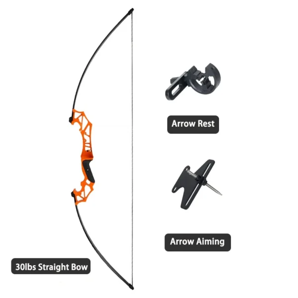 Hunting Bow Take-down Bow for Shooting Archery Recurve Bow with Aiming Point Outdoor Sports Shooting 20/30/40/50lbs