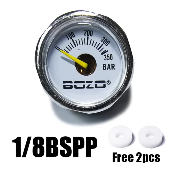 Mini 200bar 350bar Manometer Gauge 1inch 1/8NPT 1/8BSPP M10*1 High Pressure Hand Pump Diving Mountaineering
