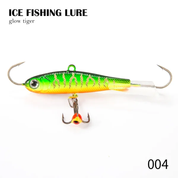 Hunthouse Winter Ice Fishing Lure Jigging 50mm/10g 65mm/19g 75mm/32g Vibration Balance Jig Bait Wobbler For Bass Pike Perch