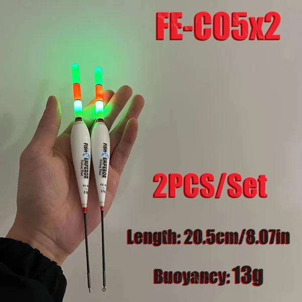 2pcs Night Fishing Electronic Float Large Buoyancy Buoy Led Luminous Cr425 Summer Luminous Fishing Gear Fishing Gear 2024 New