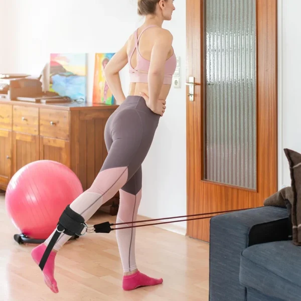 1PC Ankle Straps Cable Machine Attachment,Cable Kickback Ankle Straps,Padded Ankle Cuffs for Glute Kickbacks and Leg Workouts