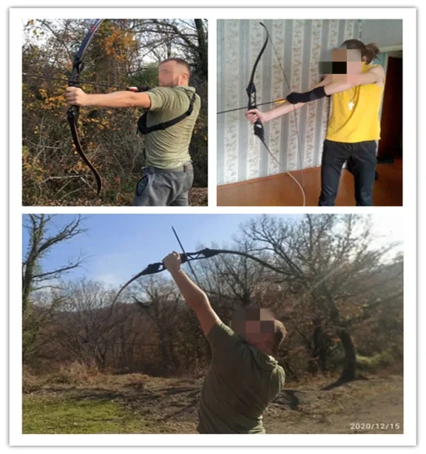 toparchery Archery Bow 56Inch 30-50lbs Outdoor Shooting Recurve Bow for Right-handed Powerful Take-down Hunting Bow with Bow Bag