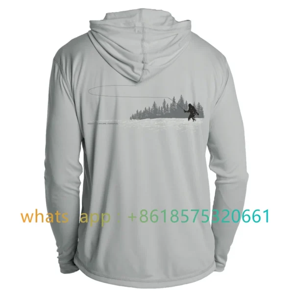 Fishing Hoodie Summer Fishing Clothing Long Sleeve Breathable Fishing Performance Shirt UV Protection Mens Fishing Wear