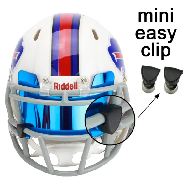 Display Mini Size Football Visor with Clip Unable to wear Mini Football Helmet Visor Insert for Collectors and Builders