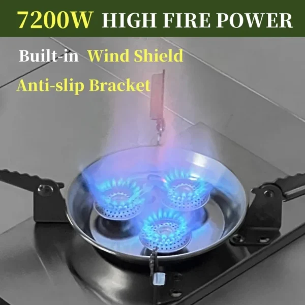 Se6da368529ec4159a7a7e8689f3f10e5S-2.webp IGT Gas Stove 7200W 0.5 unit Stainless Steel IGT Burner Plate Folding Adapter IGT Table Gas Stove Desktop Portable 3-core Burner