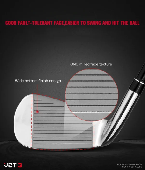 Se84fe6fcb1e24686bf5e32ad4a28b9f3Z.webp PGM Men's Golf Clubs VCT3 Irons #5/6/7/8/9/P/S Right Handed Professional Pole Stainless Steel/Carbon Shaft Men Golf Putter Club