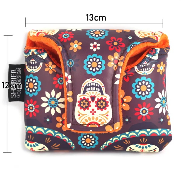 1pc PU Leather with Spider Embroidery Magnet Golf Club Square Mallet Putter Head Cover Headcover for Spider X Copper