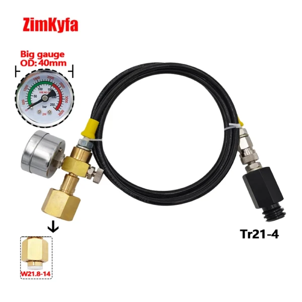 Soda Water Stream Homebrew External High Pressure Hose to CO2 Carbon Dioxide Tank,For Sodastrem Machine to W21.8-14 CGA320 Tank