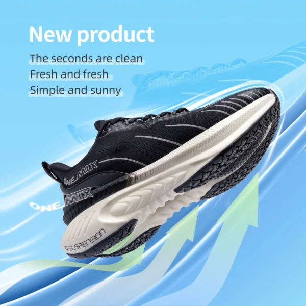 Sed56a6817cfc46f49d71af8eebaeeeb4H-3.webp ONEMIX New Cushioning Running Shoes For Men Suitable Heavy Runners Lace Up Sports Women Non-slip Outdoor Athletic Male Sneakers