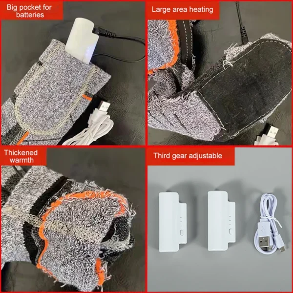 Heated Socks Man Winter Thermal Heated Foot Warmer Rechargeable Outdoor Sport Ski Heating Socks Warm Snowmobile Skiing