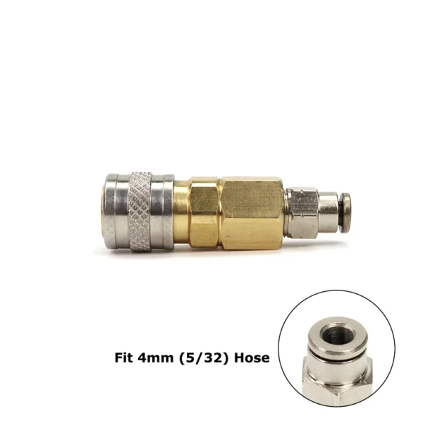 New Airsoft HPA (US)2302 23-2 Foster Quick Disconnect QD With Push-In Pipe Fitting Assembly For 4MM(5/32) Or 6MM 1/4Inch Hose