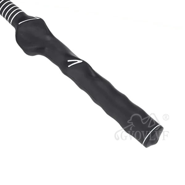 Golf Swing Trainer Stretchable Swing Training Device with Sound-Emitting Swing Rod aids in Practice with Ergonomic Grip