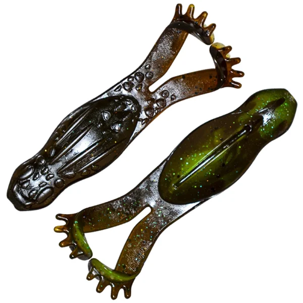 Chan's Huang 3PCS Soft Tube Frog Black Seabass Killer Artificial Snakehead Jig Topwater Bait Soft Frog Fishing Lures 10CM 11.4G