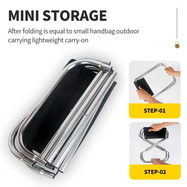 Sf316a169bb8448fe926cd515132d695dT.webp Portable Multifunctional Outdoor Picnic Camping Folding Chair Ultra Light Fishing Stool Travel Stool Fishing Accessories