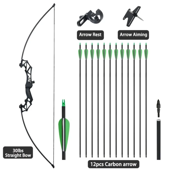 Hunting Bow Take-down Bow for Shooting Archery Recurve Bow with Aiming Point Outdoor Sports Shooting 20/30/40/50lbs