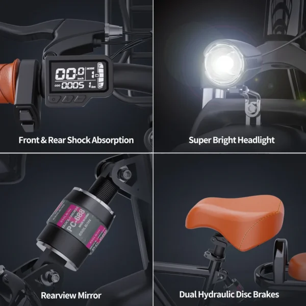 Sf511c6b04b44484cb7b3845ebf287f73B.webp Electric Bike 1000W 48V 15AH Battery Mountain Beach Ebike Outdoor Powerful Bicycle for Adult 20Inch Fat Tire With Front Basket