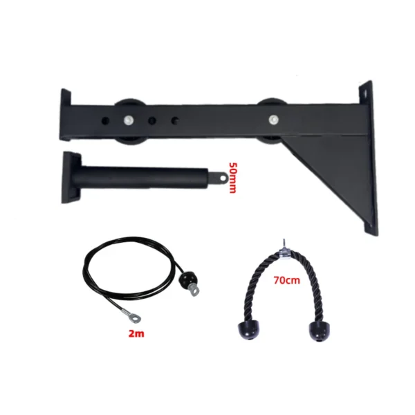 High Pull Down Pulley Rope Combination For 1'' Hole & 2'' Weight Plates  Back Muscle Strength Exercise  For Home Gym