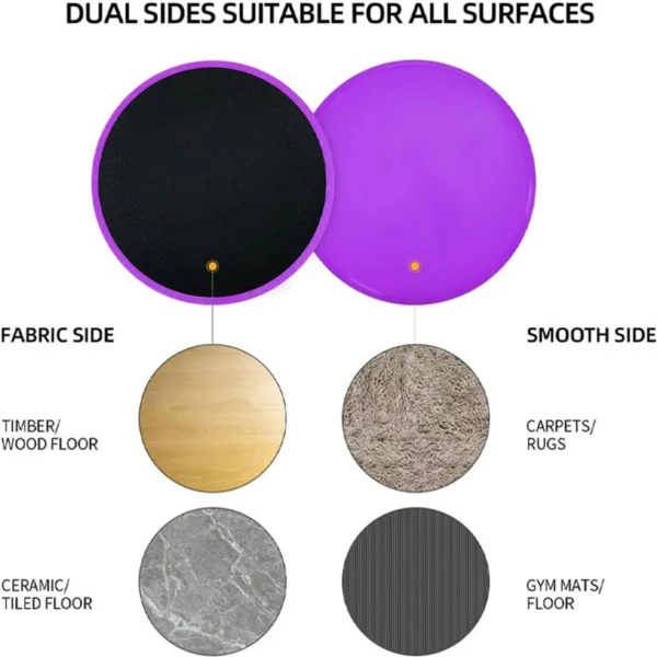 2PCS Gliding Discs Slider Equipments Gym Training Muscle and Yoga Fitness Disc Exercise Sliding Plate Indoor Sport for Women men