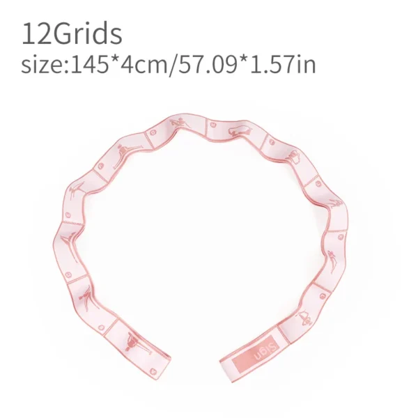 New Elastic Band Can Write the Name Number Segment 8/10/12 Grids Yoga Straps Dance Resistance Belt Exercise Pilates Accessories