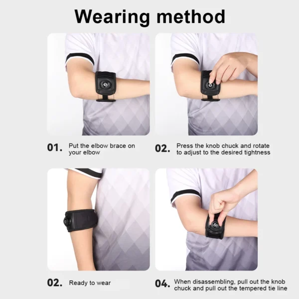 Adjustable Elbow Support Brace Guard Pads Tennis Badminton Golf Elbow Strap Non Slip Elbow Protector for Daily Wear Gym Sports