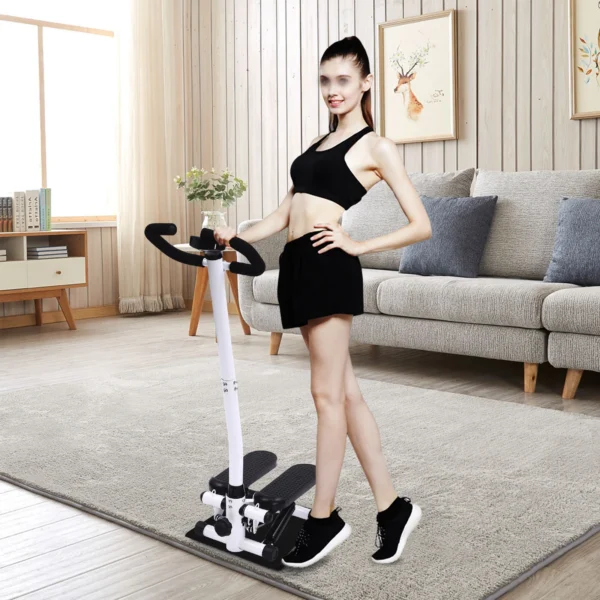 S1b1fadd234e64d0ba1adb02e2806aefcV.webp Fitness Stepper With Handlebars, Adjustable Height Hydraulic Stair Steppers with Resistance Band, Loading 150kg/330lbs