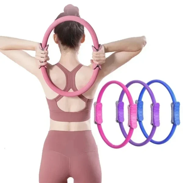 Yoga Fitness Ring Circle Pilates Women Girl Exercise Home Resistance Elasticity Yoga Ring Circle Gym Workout Pilates Accessories