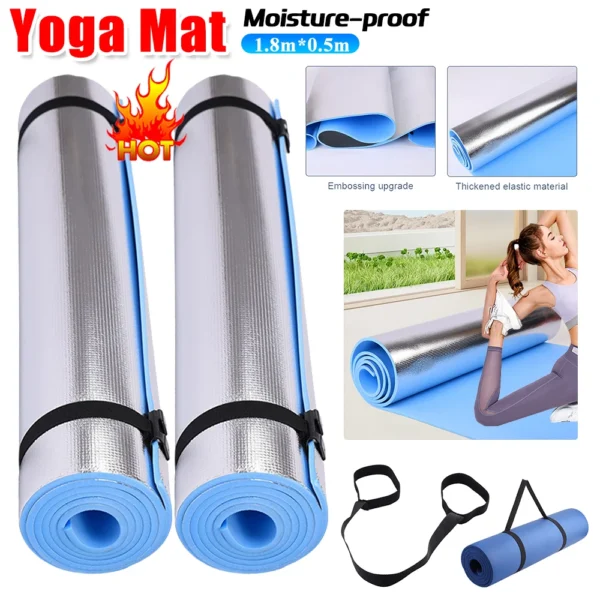 S7b4e776738014160a439555340d9af73Y.webp Yoga Mat Anti-skid Sports Fitness EVA 1/0.6CM Thick Fitness Yoga Mat for Exercise Yoga and Pilates Gymnastics Mat with Bandage