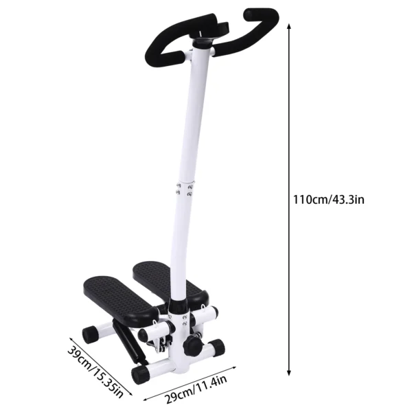 S9c4ef0add6fe458f99799485049424eaf.webp Fitness Stepper With Handlebars, Adjustable Height Hydraulic Stair Steppers with Resistance Band, Loading 150kg/330lbs
