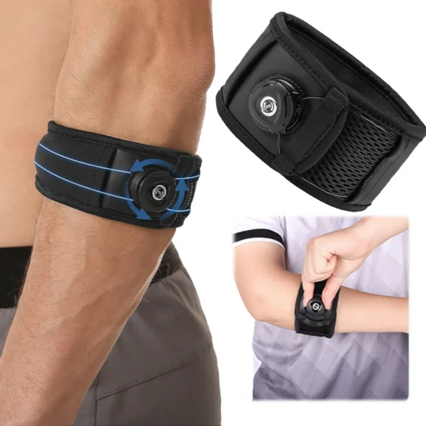 Adjustable Elbow Support Brace Guard Pads Tennis Badminton Golf Elbow Strap Non Slip Elbow Protector for Daily Wear Gym Sports