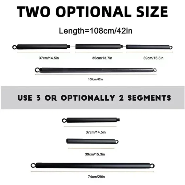 S11082fc4df32448bb6b5f4fe32fc99fbS.webp Workout Bar Fits All Resistance Bands with Clip Portable Resistance Bands Exercise Bar for Fitness Home Gym Workout Full Body