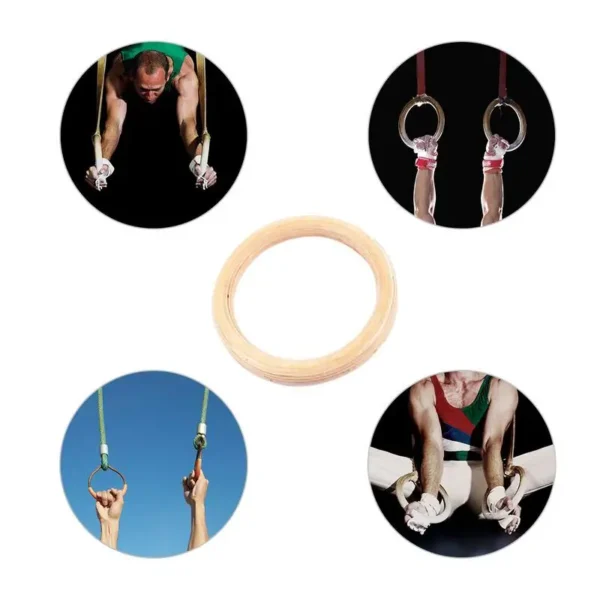 28/32MM Birch Fitness Rings Wooden Gymnastics single Rings Fitness Home Gym Equipment Strength Training Gymnastics Equipment