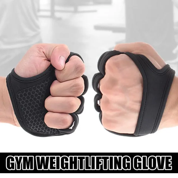 S1bcdd8d15abe41ca8ebd3194852a86b9r.webp Gym Fitness Heavyweight Training Weightlifting Gloves Men Women Wristbands Non-Slip Half Finger Body Building Workout Gloves