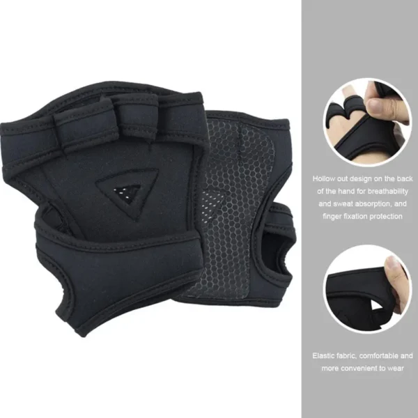 S4326b07b0cc343ceb84236c306fce2cc6.webp Gym Fitness Heavyweight Training Weightlifting Gloves Men Women Wristbands Non-Slip Half Finger Body Building Workout Gloves