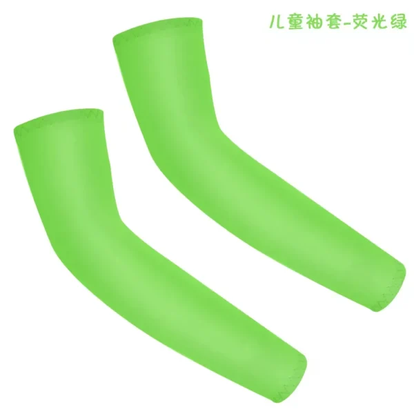 S486e36a9f7d24a2184e1e1b796a65faem.webp 1Pair Arm Sleeves for Kids UV Sun Protection Sleeves Compression Sleeves Cooling Arm Cover Boys Girls Outdoor Sports