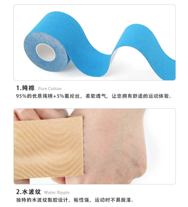 Kinesiology Tape Muscle Bandage Gym Running  Sports Cotton Elastic Adhesive Strain Injury Tape Knee Muscle Pain Relief Stickers