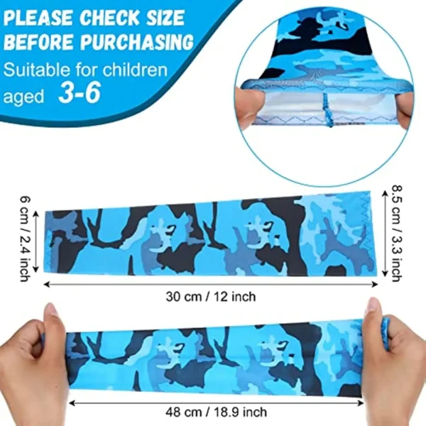S636aef64b09a488aa39544d097a61437g.webp 1Pair Arm Sleeves for Kids UV Sun Protection Sleeves Compression Sleeves Cooling Arm Cover Boys Girls Outdoor Sports