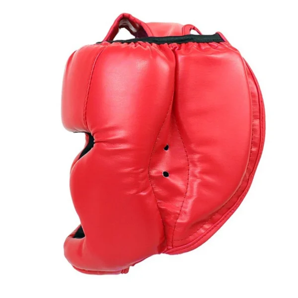 Kick Boxing Helmet Full-Covered Thickened Boxing Head Guard PU Leather Boxing Protective Gear Training Guard for Adult Kids