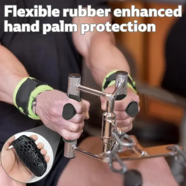 Anti-Slip Workout Grips Silicone Non-Slip Fingerless Crosstraining Grips Gym Hand Gloves Dumbbell Gripper Exercise Support