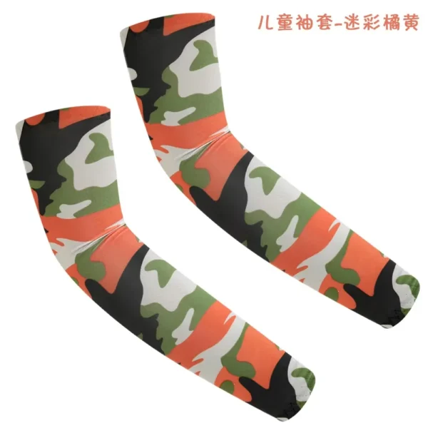 Scf0c498ce3c745a1aee827cde70bc219C.webp 1Pair Arm Sleeves for Kids UV Sun Protection Sleeves Compression Sleeves Cooling Arm Cover Boys Girls Outdoor Sports